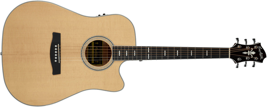 Hagstrom Siljan Dreadnought II CE Western gitar (naturlig)