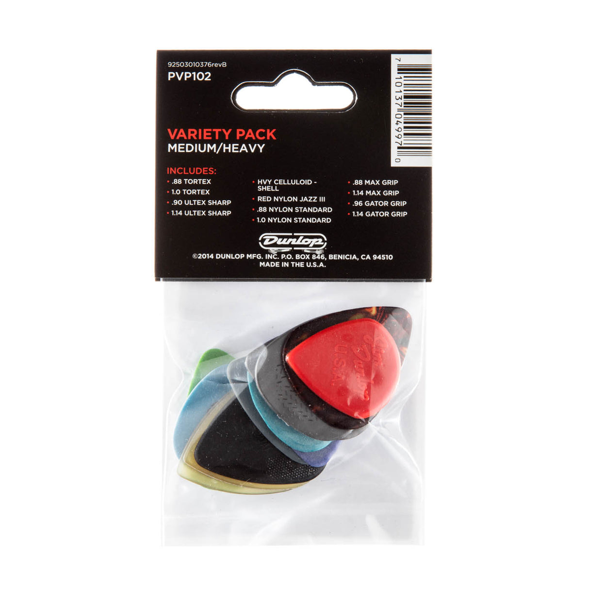 Dunlop 12-PVP102 Plukker 12 stk. (Medium/Tung)