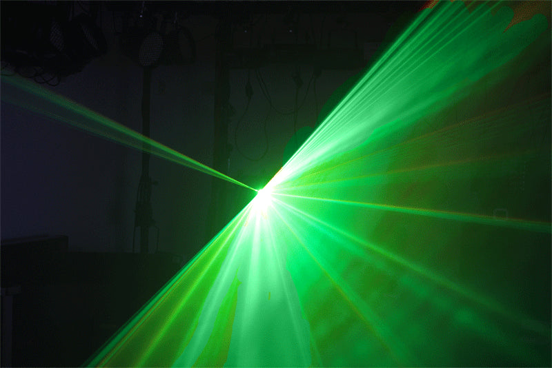 Ibiza laserlys med DMX (grønn, 60MW)