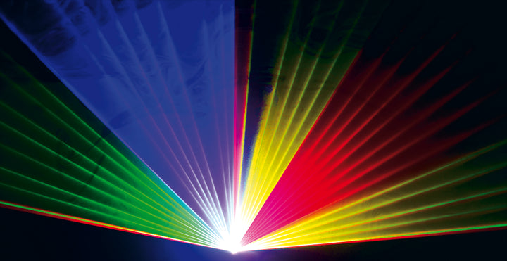 Ibiza laserlys med DMX og ILDA (RGB, 1100MW)