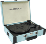 Madison Vintage platespiller med Bluetooth (lyseblå)