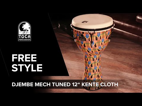 Toca Djembe Freestyle mekanisk stemt - Antique Silver (SFDMX-12AS)