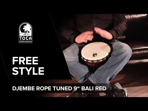 Toca Djembe Freestyle Rope Tuned – Bali Red (SFDJ-9RP)