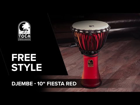 Toca Djembe Freestyle tau-stemt - Kente-tekstil (SFDJ-10K)