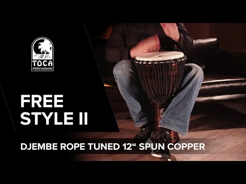 Toca Djembe Freestyle II Tau-stemt - Mørkerød (TF2DJ-12R)