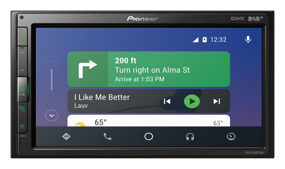 Pioneer SPH-EVO62DAB-Uni 1-DIN bilstereo med Apple CarPlay , DAB og Bluetooth