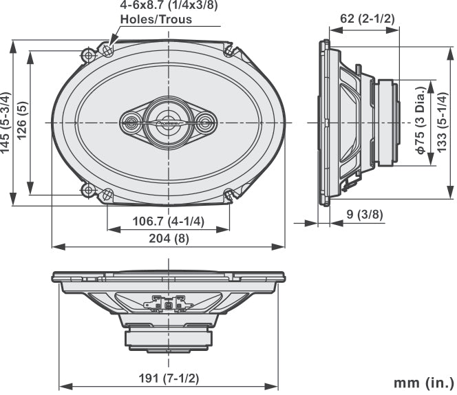 Pioneer TS-A6881F bilhøyttaler (350W, 6"x8")