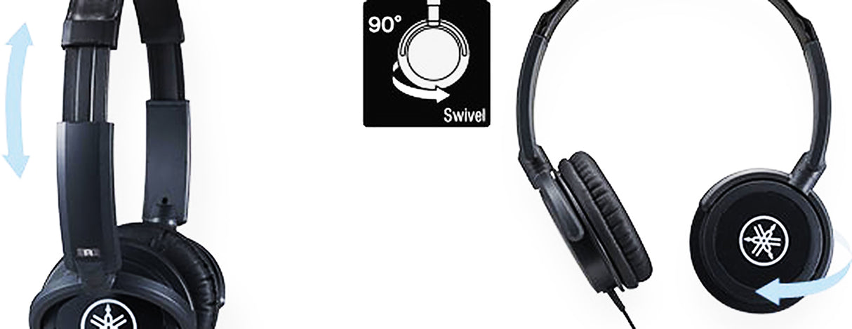 Yamaha HPH-100B On-Ear Studio-hodetelefoner (svarte)